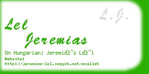 lel jeremias business card